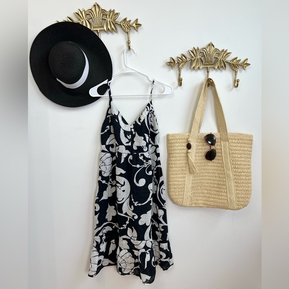 Linen cotton fusion strap dress M